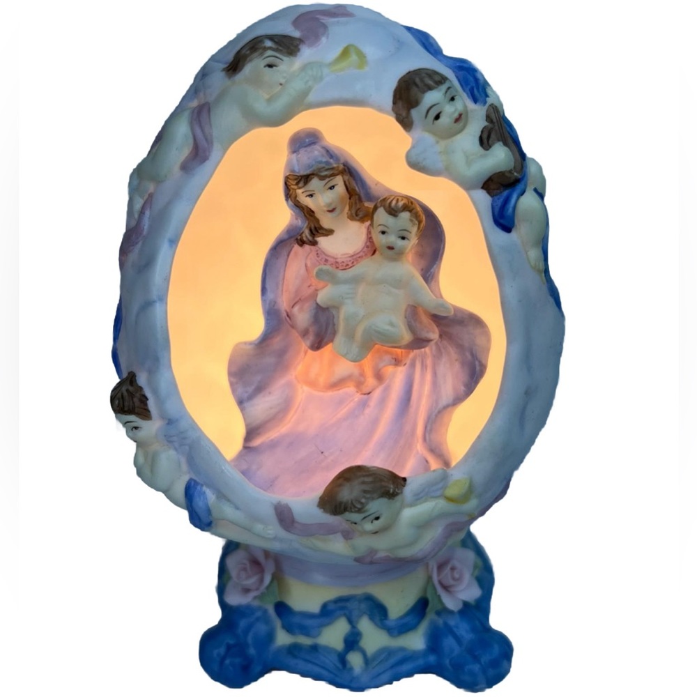 AVON INSPIRATIONAL Light MADONNA‎ AND CHILD Ceramic Figurine